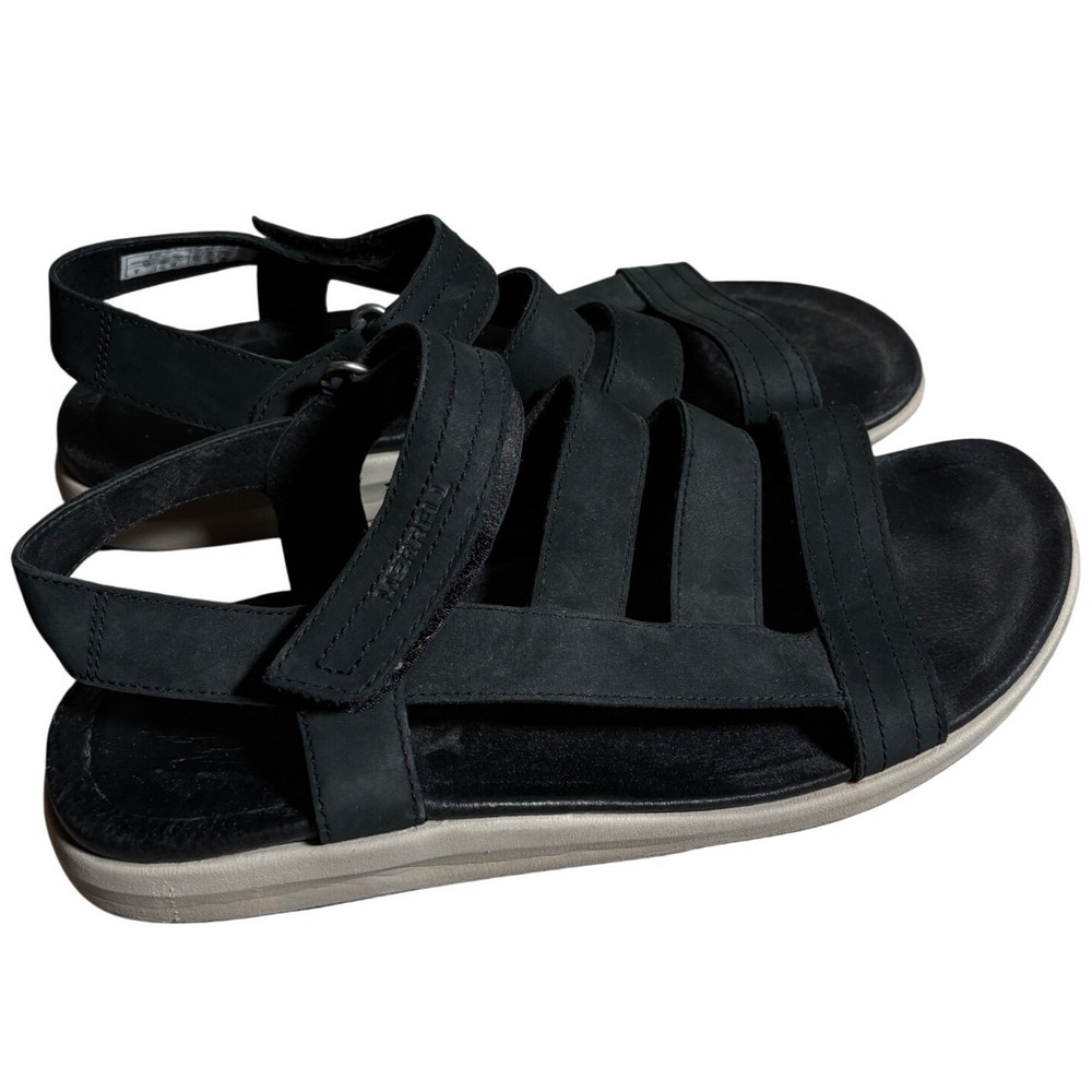 Merrell Womens 8 District Muri Backstrap Sandals Black Suede‎ Gladiator trails